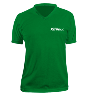 Comprar-Camiseta-Cuello-V-Ref-10-Manga-Corta-Comoda-Fresca-Algodon-Poliester-Logo-Bordado-Corporativo